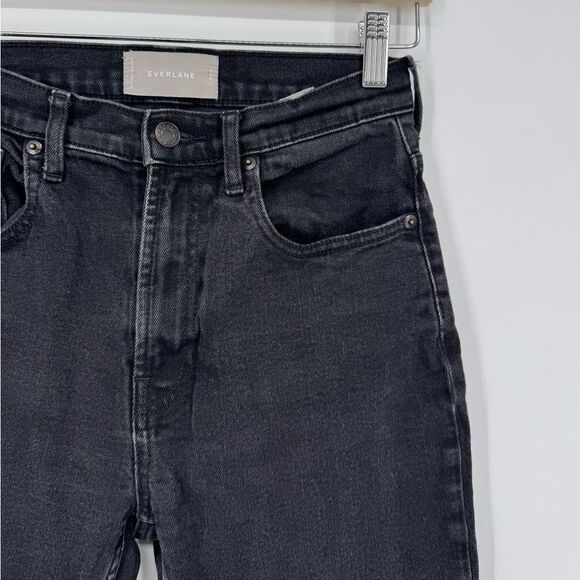 Everlane The High Rise Straight Black Jeans Women's Size 27 Regular - Picture 2 of 7